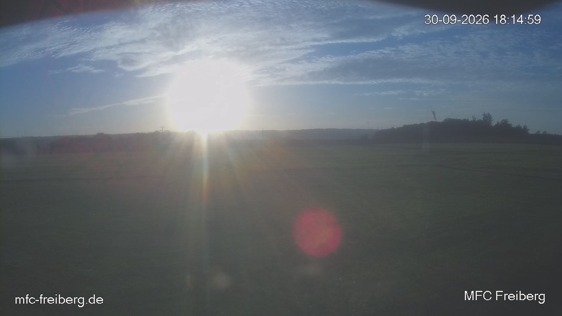 MFC Freiberg Flugplatz Webcam mfc-freiberg-flugplatz-webcam-2026-09-30-18-15.jpg Webcam vom Flugplatz Weissenborn Modellflugsportverein Freiberg